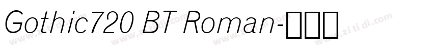 Gothic720 BT Roman字体转换